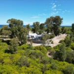 aerial view - looking south from behind the shack